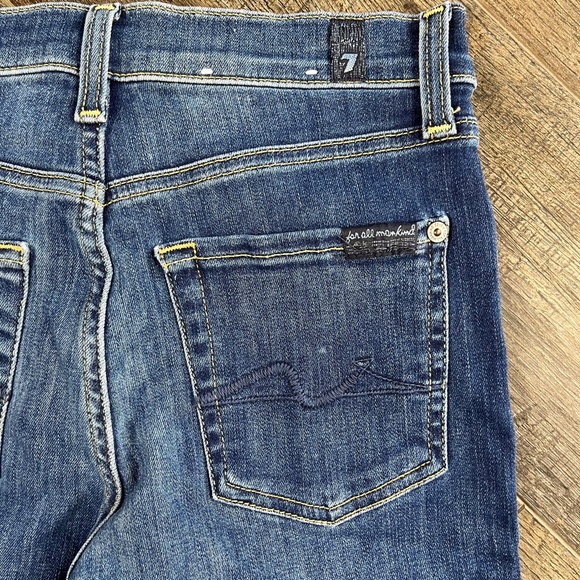 7 For All Mankind Skinny Blue Jeans Pants Denim ((size 25)) - Picture 3 of 7